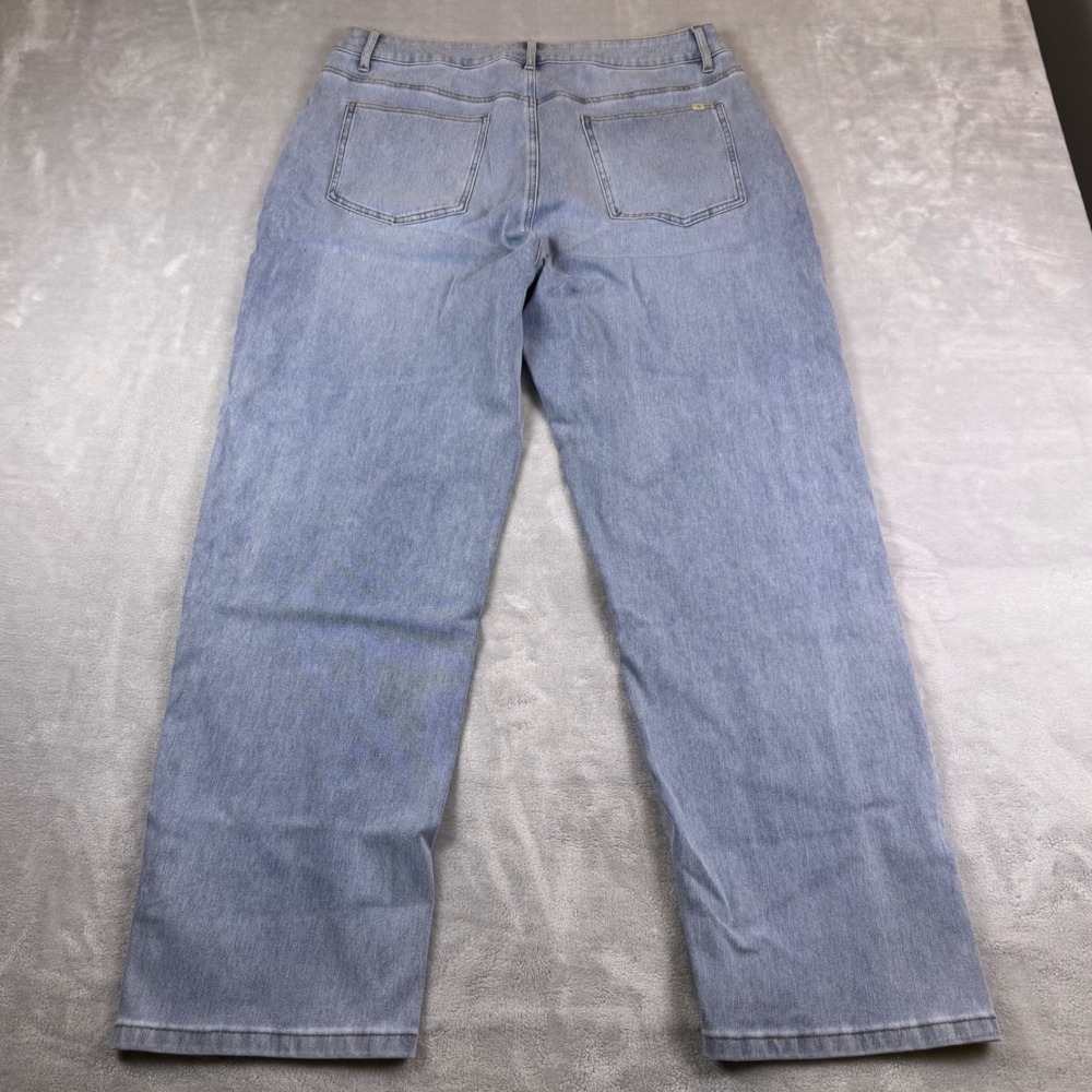 Halara Womens XL Light Wash High Waisted Straight Leg Seamed Front Denim Jeans - Picture 9 of 9